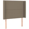 Galvūgalis su LED, taupe spalvos, 93x16x118/128cm, audinys