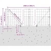 Suvirintas vielinis tvoras su smailiais galais 25 x 1,2 m
