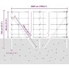 Tvorelės stulpas Cinkuotas 50 x 0,8 m Plienas