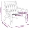 Garden Adirondack kėdė balta 75x77x77 cm medžio masyvo pušis