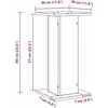 Garsiakalbių stovai 2 pcs Juodas ąžuolas 30 x 30 x 60 cm