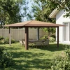 Gazebo be šoninės sienos 4 x 4 m Bežinis ir Rudas