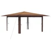 Gazebo be šoninės sienos 4 x 4 m Bežinis ir Rudas