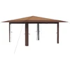 Gazebo be šoninės sienos 4 x 4 m Bežinis ir Rudas