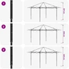 Gazebo be šoninės sienos 4 x 4 m Kremas ir rudas