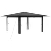 Gazebo be šoninės sienos 4 x 4 m Šviesiai pilka ir antracito