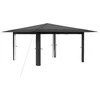 Gazebo be šoninės sienos 4 x 4 m Šviesiai pilka ir antracito