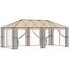 Gazebo rėmas 6 x 3 m Juoda Plienas