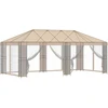 Gazebo rėmas 6 x 3 m Juoda Plienas
