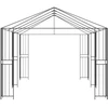 Gazebo rėmas 6 x 3 m Juoda Plienas