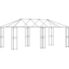 Gazebo rėmas 6 x 3 m Juoda Plienas