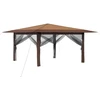 Gazebo su 4 šoninėmis sienomis 4 x 4 m Bežinis ir Rudas