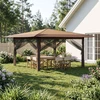 Gazebo su 4 šoninėmis sienomis 4 x 4 m Bežinis ir Rudas