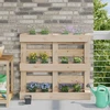 Gėlių dėžės Euro paletėms 12 pcs Pilka 13,5 x 9 x 9,5 cm
