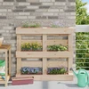 Gėlių dėžės Euro paletėms 12 pcs Ruda 36,5 x 14 x 9,5 cm