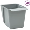 Gėlių dėžės Euro paletėms 12 pcs Šviesiai pilka 14 x 9 x 9,5 cm