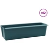 Gėlių dėžės Euro paletėms 12 pcs Žalia 36 x 13,5 x 9,5 cm