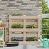Gėlių dėžės Euro paletėms 24 pcs Juoda 36 x 13,5 x 9,5 cm