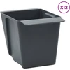 Gėlių dėžės Euro paletėms 24 pcs Pilka 13,5 x 9 x 9,5 cm