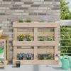 Gėlių dėžės Euro paletėms 24 vnt. Juoda 13,5 x 9 x 9,5 cm