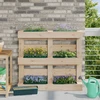Gėlių dėžės Euro paletėms 24 vnt. Žalia 36 x 13,5 x 9,5 cm