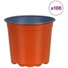 Gėlių vazonas 100 pcs Terakotos Ø 15 x 13 cm Plastmasė