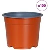 Apvalus gėlių vazonas 100 pcs Terakotos Ø 10 x 8 cm Plastmasė