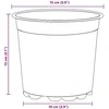 Apvalus gėlių vazonas 200 vnt. Juoda Ø 15 x 13 cm Plastmasė