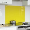 Virtuvės atbraila Geltona 80 x 60 cm grūdintas stiklas