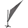 Gembinis skėtis su stulpu ir LED lemputėmis, antracito, 300cm