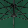 Gembinis sodo skėtis su plieniniu stulpu, žalias, 300cm