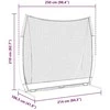 Beisbolo treniruočių tinklas Juoda 250 x 106,5 x 210 cm