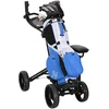 Golfinis vežimėlis su sėdyne Juoda Aliuminis Sulankstomas