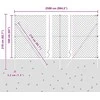 Grandinės tvoros tvirtinimas 25 x 1,6 m PVC dengtas plienas