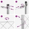 Grandinės tvoros tvirtinimas 10 x 1,5 m Galvanizuotas plienas