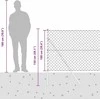 Tvorelės stulpas Pilka 10 x 1 m (60 x 60 mm tinklelis)