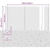 Grandininės tvoros su stulpeliu 25 x 1,6 m PVC dengtas plienas