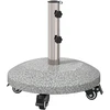 Granito skėčio stovas su ratais 4-5 cm stulpui 27.2kg Pilka