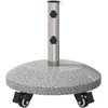 Granito skėčio stovas su ratais 4-5 cm stulpui 27.2kg Pilka
