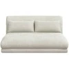 Reguliuojamas grindų fotelis Kreminė Aksomas