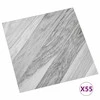 Grindų lentos 55 pcs Pilka 5,11 m² PVC
