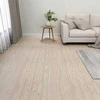 Grindų lentos 5,11 m² 55 pcs PVC Balta ir medžio spalva