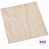 Grindų lentos 5,11 m² 55 pcs PVC Balta ir medžio spalva