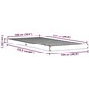 Lova Grindų lovos rėmas Balta 100 x 220 cm Kietos pušies mediena