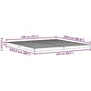 Lova Grindų lovos rėmas Balta 200 x 220 cm Kietos pušies mediena