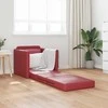 Sofa lova 60cm Vyno raudona Dirbtinė Oda