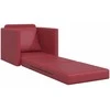 Sofa lova 60cm Vyno raudona Dirbtinė Oda