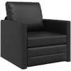Sofa lova 60cm Juoda Dirbtinė Oda