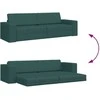 Sofa lova Tamsiai žalia 245 x 78 x 77 cm audinys