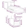 Sofa lova Mėlyna 74 x 77 x 81 cm audinys